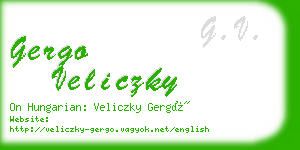 gergo veliczky business card